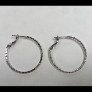 Silver Color Hoops